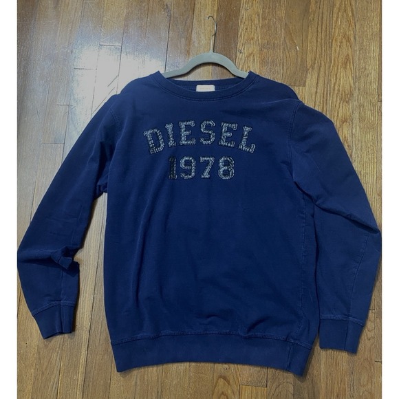 Diesel Tops - Diesel Womens Diesel Crewneck Sweatshirt Size XL Navy 1978 Comfort Streetwear